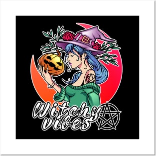 Witchy Vibes Witch Halloween Posters and Art